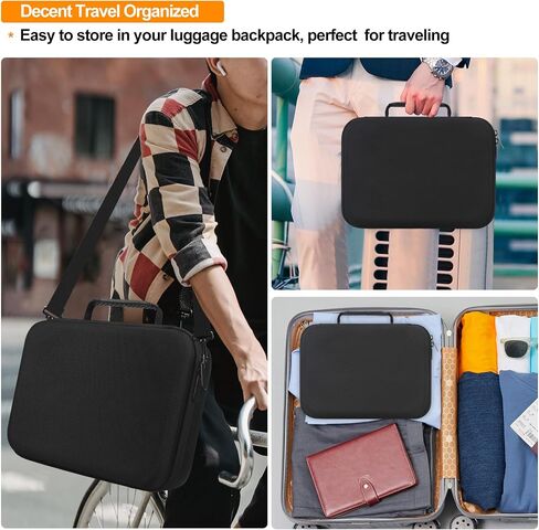 Elonbo Carrying Case for Canon SELPHY CP1500 Compact Photo Printer, Portable Bluetooth Instant Print Camera Storage Holder Bag, Mesh Bag Fits Zink Photo Paper Cable, Black+Inside Black in Saudi Arabia