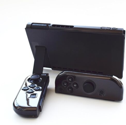 حافظة كمبيوتر Hikfly للألعاب المحمولة مع غطاء شاشة كريستال سائل لجهاز Nintendo Switch (أسود) in Saudi Arabia