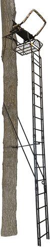 Muddy MLS1550 Skybox Deluxe 20' Tall Single Steel Ladder Tree Stand with Adjustable Padded Shooting Rail for Big Game & Hunting in Saudi Arabia