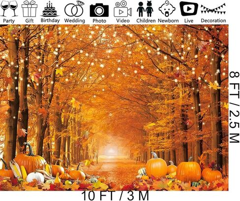10x8ft أشجار القيقب خلفية الخريف الغابات مسار الأوراق المتساقطة طبيعة المناظر الطبيعية التصوير خلفية ضوء الشمس صباح توهج الحصاد حزب التخييم عيد ميلاد السفر الزفاف صور استوديو الدعامة in Saudi Arabia