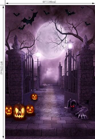 8X8FT هالوين موضوع التصويرية القماش سلس مخصص التصوير خلفية خلفية استوديو الدعامة TP262B in Kuwait