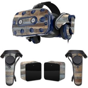 MightySkins Skin Compatible with HTC Vive Pro VR Headset - Gray Wood | Protective, Durable, and Unique Vinyl Decal wrap Cover | Easy to Apply, Remove, and Change Styles | Made in The USA