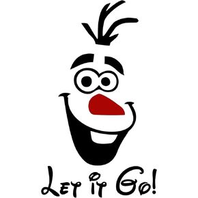 Olaf Let it Go Toilet Seat Die Cut Vinyl Decal Sticker Car Truck Laptop Tumbler Kids Fun (Black, 9")