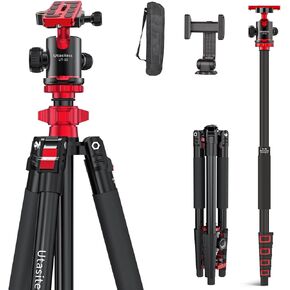 68" Foldable Aluminum Alloy Camera Tripod and Monopod 2-in-1, with 360°Adjustable Ball Head Detachable，Light Travel Tripod for Camera and Phones