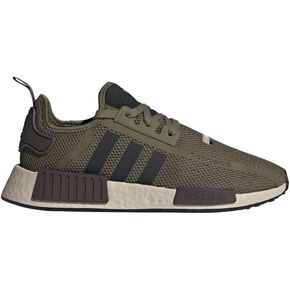 adidas Originals NMD-R1 Men’s Sneakers – Lace-up Closure – Padded Tongue and Collar – Textile Upper Focus Olive/Black/Shadow Olive 10 D - Medium