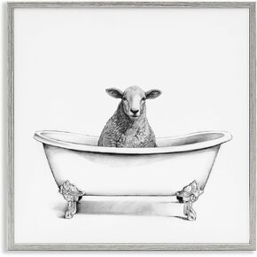 Stupell Industries White Wall Art ab-079, 12x12, Gray Framed