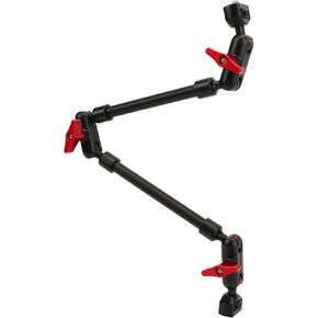 Articulating Arm, 22 Inch Double Ball Head Adjustable Articulating Friction Magic Arm Extension Rod, Magic Arm Camera Mount with 1/4in Screw, for LED Light Phone Camera