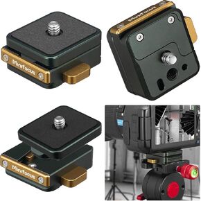 MINIFOCUS Arca Type Quick Release Plate Kit, Arca Swiss QR Plate Camera Tripod Mount with 1/4'' Screw, Camera Mount Adapter for Cameras, Cage, Tripod, Monitor, Slider, Gimbal Stabilizer, Ball Head