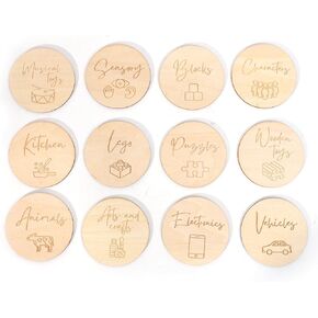 علامات تخزين صندوق الألعاب من WAUAO - لافتة خشبية للدرج، ديكور الحضانة/غرفة اللعب، علامات تخزين الصناديق، تنظيم غرفة اللعب، لافتات ألعاب غرفة اللعب in Kuwait