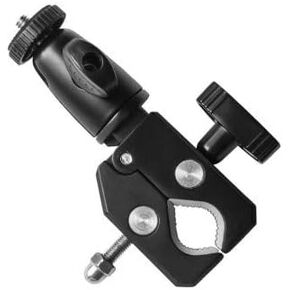 GRIFITI Nootle Heavy Duty Bike Bar Clamp Full Metal Construction 1/4 20 Threaded for Camera & Phone Mounts Pole Stands Any Pipe Bar 1.5 in Handlebar Motorcycles Bike Mount - Quick Release Clamps