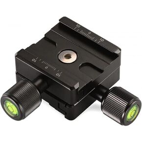 LEOFOTO 50mm DDC-50 Twin/Double Duplex Clamp Set & QR Plate Subtend/Bidirectional Arca/RRS Compatible