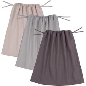 3 Pack Large Reusable Diaper Pail Liner, 28" x 30" Waterproof Washable Cloth Diaper Wet Dry Bags with Flexible Strings for Diapers, Laundry, Garbage Cans, Lt Grey & Dark Grey & Apricot
