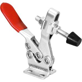 POWERTEC 4PK Toggle Clamp، سعة 700 رطل، 431 مزلاج ذاتي القفل على شكل حرف U قابل للتعديل مع قبضة يد مضادة للانزلاق لأدوات النجارة والتركيبات، المدخن، حامل الإطارات، صندوق الأدوات، الخزانة (20341-P2)