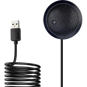 Conference USB Microphone, USB Microphone for Computer, 360° Omnidirectional Condenser PC Laptop Mic with Mute Button for Online Meeting/Class, Zoom Call, Skype Chatting, Plug & Play