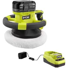RYOBI ONE+ 18V Cordless 10 in. Variable Speed Random Orbit Buffer Kit with 4.0 Ah Battery and Charger