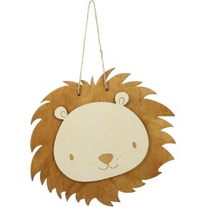 ABOOFAN Lion Pendant Nordic Style Wall Boho Lion Wall Art Wall Hanging Lion Decoration Decorative Wall Ornament Boho Wall Art Decal Signage Children's Room Wood Photo Props
