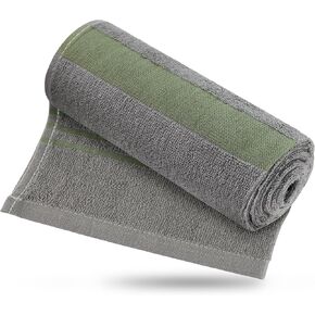 Zumi 100% Cotton Quick Dry Large Travel Towel - Soft, Thin, Compact, Highly Absorbent, Lightweight Camping Towel for Beach, Gym, Bath, Shower, Swimming, Dorm, RV - Gray