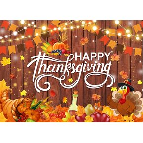 Happy Thanksgiving Backdrop Thanksgiving Party Decor Banner Fall Autumn Harvest Photography Backdrop Fall Pumpkin Photo Backdrop Autumn Backdrop cp-532(8X6ft)