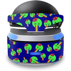 MightySkins Skin Compatible with Sony Playstation VR wrap Cover Sticker Skins Rainbow Brains Out