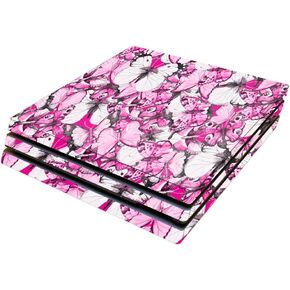 MightySkins Skin Compatible with Sony Playstation 4 Pro PS4 wrap Cover Sticker Skins Butterfly Love