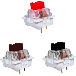 OUTEMU (Gaote Black/Red/Brown Switch 3 Pin Keyswitch DIY Replaceable Switches for Mechanical Gaming Keyboard (30 PCS)