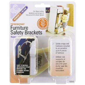 Mommy's Helper - Tip Resistant Furniture Safety Brackets, (2 Pack)