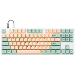 DROP Expression Series Matcha Summer TKL Mechanical Keyboard - Gateron Yellow KS3 Linear Switches - PBT Double-Shot Keycaps - LED Backlight - White
