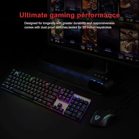MOTOSPEED CK104 RGB LED Backlit Wired Mechanical Gaming Keyboard, 104 Keys Hot-Swap Mechanical Keyboard w/Aluminum Base, Upgraded Socket and Noise Absorbing Foams, Soft Tactile Red Switch ﻿ in Kuwait