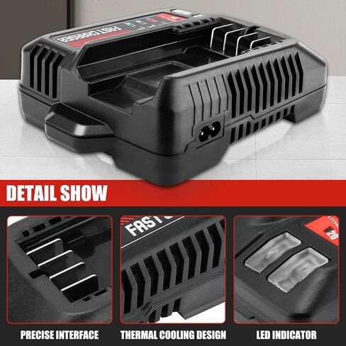 Munikind V20 CMCB104 Fast Battery Charger Replacement for Craftsman 20v Charger Compatible with Craftsman V20 Lithium Battery CMCB201 CMCB202 CMCB204 CMCB205 CMCB206 in Kuwait