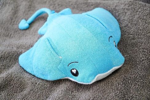 SoapSox Kids Exfoliating Bath Scrub (Ray The Manta) - Soft Animal Toy Wash Cloth Sponge with Soap Pocket Insert - Fun Loofah Characters for Babies, Kids and Children in Saudi Arabia