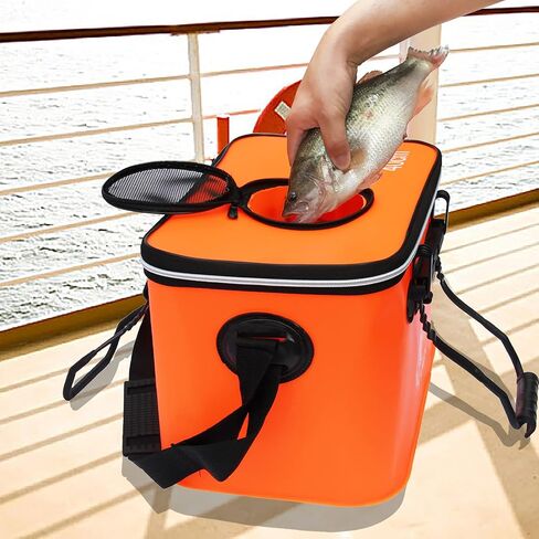 Grneric Fishing Bucket, 6Gallon/8Gallon/10Gallon Foldable Fish Bucket,Live Fish Container Multi-Functional Live Fish Bait Bucket,Outdoor Camping EVA Fishing Bag and Fish Protection Bucket in Kuwait