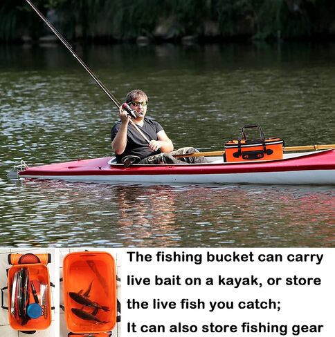 Grneric Fishing Bucket, 6Gallon/8Gallon/10Gallon Foldable Fish Bucket,Live Fish Container Multi-Functional Live Fish Bait Bucket,Outdoor Camping EVA Fishing Bag and Fish Protection Bucket in Kuwait