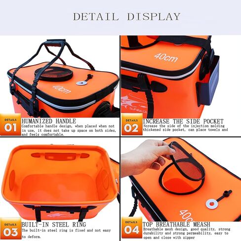 Grneric Fishing Bucket, 6Gallon/8Gallon/10Gallon Foldable Fish Bucket,Live Fish Container Multi-Functional Live Fish Bait Bucket,Outdoor Camping EVA Fishing Bag and Fish Protection Bucket in Kuwait