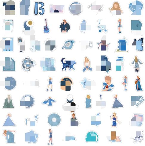 100pcs Pop Singer Stickers, Waterproof Album Female Singer Music Sticker Laptop Decals, Cute Vinyl Sticker Decals for Water Bottle Phone Fridge Guitar Party Favors Gift Sticker for Kid Teen Girl Fans in Saudi Arabia