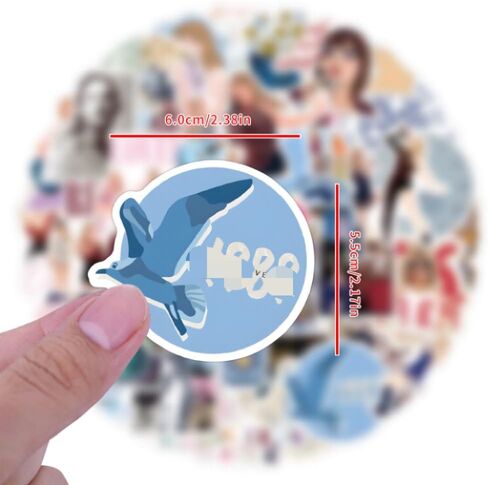 100pcs Pop Singer Stickers, Waterproof Album Female Singer Music Sticker Laptop Decals, Cute Vinyl Sticker Decals for Water Bottle Phone Fridge Guitar Party Favors Gift Sticker for Kid Teen Girl Fans in Saudi Arabia