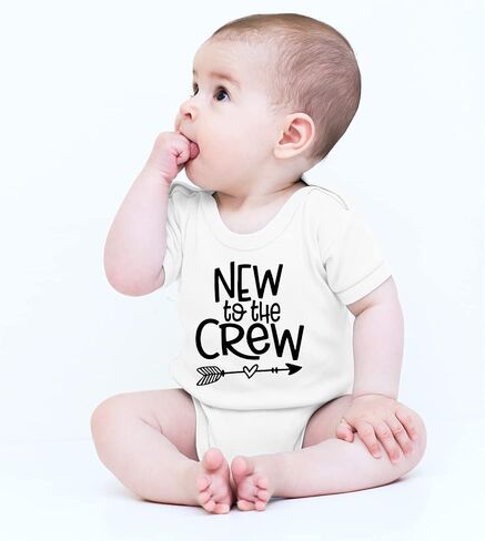 New to the Crew - Baby Clothes - Funny Newborn Bodysuit Outfits for Boys and Girls in Saudi Arabia