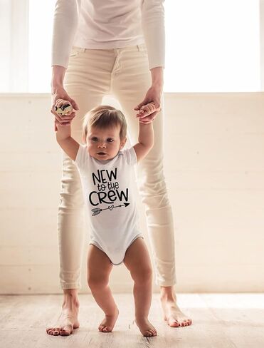 New to the Crew - Baby Clothes - Funny Newborn Bodysuit Outfits for Boys and Girls in Saudi Arabia