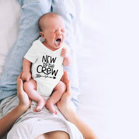 New to the Crew - Baby Clothes - Funny Newborn Bodysuit Outfits for Boys and Girls in Saudi Arabia