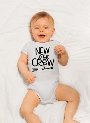 New to the Crew - Baby Clothes - Funny Newborn Bodysuit Outfits for Boys and Girls in Saudi Arabia