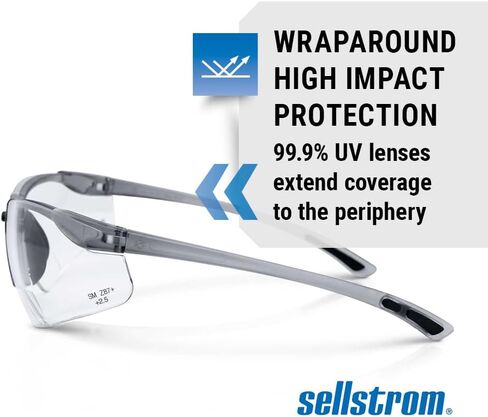قارئ نظارات السلامة ثنائية البؤرة من Sellstrom XM340RX - نظارات حماية العين للرجال والنساء - عدسة شفافة، ANSI Z87.1 in Kuwait