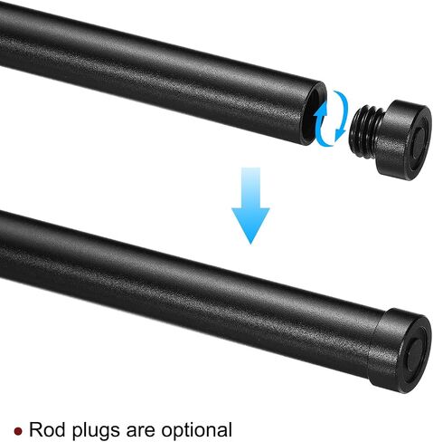 PATIKIL 2 Inch 15mm Rod, Camera Rods with M12 Female Thread Aluminum Alloy for 15mm Rail Support System, Black in Saudi Arabia