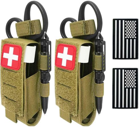 VIIDOO 2 Pack TQ Pouch - ترقية حامل عاصبة Molle مقطوع بالليزر لحزام الخدمة in Kuwait