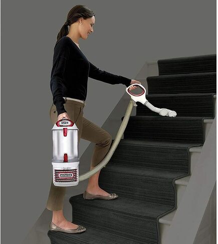 مكنسة Shark NV501 Rotator الاحترافية القابلة للرفع مع فلتر HEPA، توجيه دوار، مصابيح أمامية LED، أداة تنجيد واسعة، فرشاة غبار وأداة شق، أبيض/أحمر، 12، 18، 14. in Kuwait