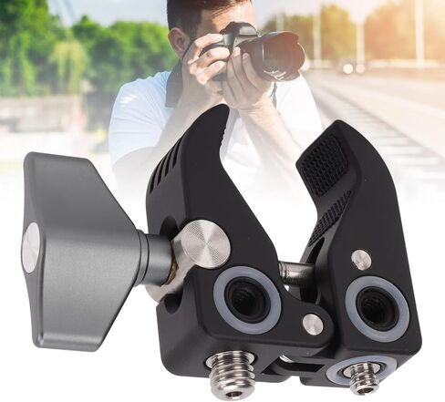 ASHATA Super Camera Clamp Mount، متعدد الوظائف، مشبك تثبيت عالمي SLR مايكرو كاميرا واحدة للتصوير الفوتوغرافي من سبائك الألومنيوم مشبك ثابت للتوسيع، مع فتحات مسامير 1 4 3 8 بوصة in Saudi Arabia