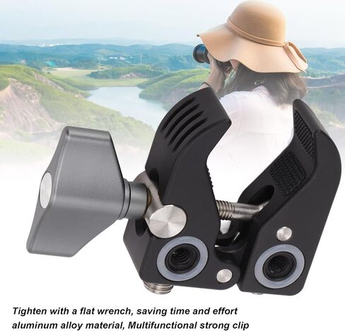 ASHATA Super Camera Clamp Mount، متعدد الوظائف، مشبك تثبيت عالمي SLR مايكرو كاميرا واحدة للتصوير الفوتوغرافي من سبائك الألومنيوم مشبك ثابت للتوسيع، مع فتحات مسامير 1 4 3 8 بوصة in Saudi Arabia