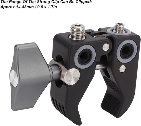 ASHATA Super Camera Clamp Mount، متعدد الوظائف، مشبك تثبيت عالمي SLR مايكرو كاميرا واحدة للتصوير الفوتوغرافي من سبائك الألومنيوم مشبك ثابت للتوسيع، مع فتحات مسامير 1 4 3 8 بوصة in Saudi Arabia