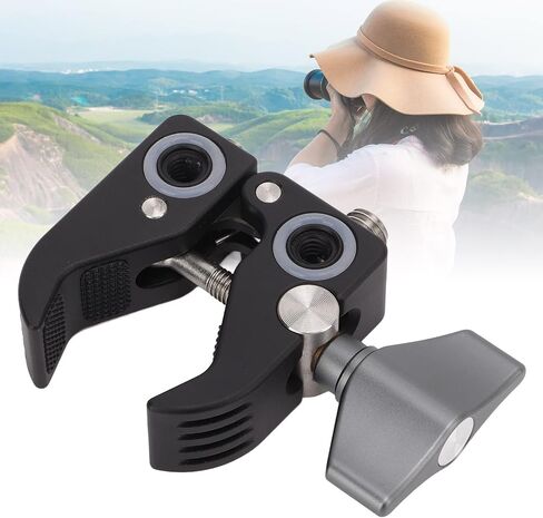 ASHATA Super Camera Clamp Mount، متعدد الوظائف، مشبك تثبيت عالمي SLR مايكرو كاميرا واحدة للتصوير الفوتوغرافي من سبائك الألومنيوم مشبك ثابت للتوسيع، مع فتحات مسامير 1 4 3 8 بوصة in Saudi Arabia
