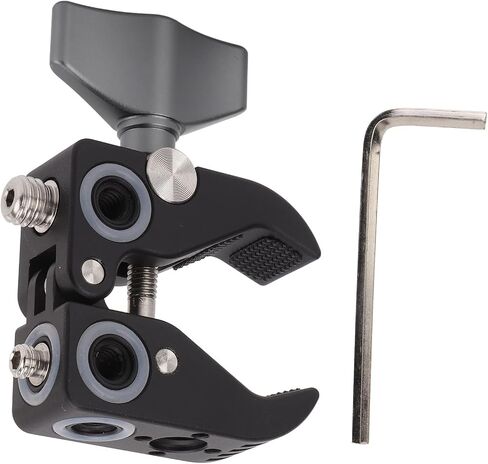 ASHATA Super Camera Clamp Mount، متعدد الوظائف، مشبك تثبيت عالمي SLR مايكرو كاميرا واحدة للتصوير الفوتوغرافي من سبائك الألومنيوم مشبك ثابت للتوسيع، مع فتحات مسامير 1 4 3 8 بوصة in Saudi Arabia