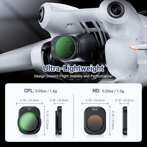 طقم مرشح JJC ND & CPL متوافق مع DJI Mini 4 Pro، 8 حزم CPL ND8 ND16 ND32 ND64 ND128 ND256 ND512 مجموعات مرشحات محايدة الكثافة المستقطبة، متوافقة مع ملحقات عدسة الطائرة بدون طيار DJI Mini 4 Pro in Saudi Arabia