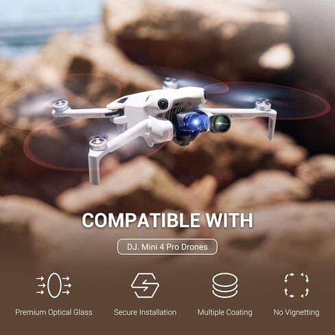 طقم مرشح JJC ND & CPL متوافق مع DJI Mini 4 Pro، 8 حزم CPL ND8 ND16 ND32 ND64 ND128 ND256 ND512 مجموعات مرشحات محايدة الكثافة المستقطبة، متوافقة مع ملحقات عدسة الطائرة بدون طيار DJI Mini 4 Pro in Saudi Arabia
